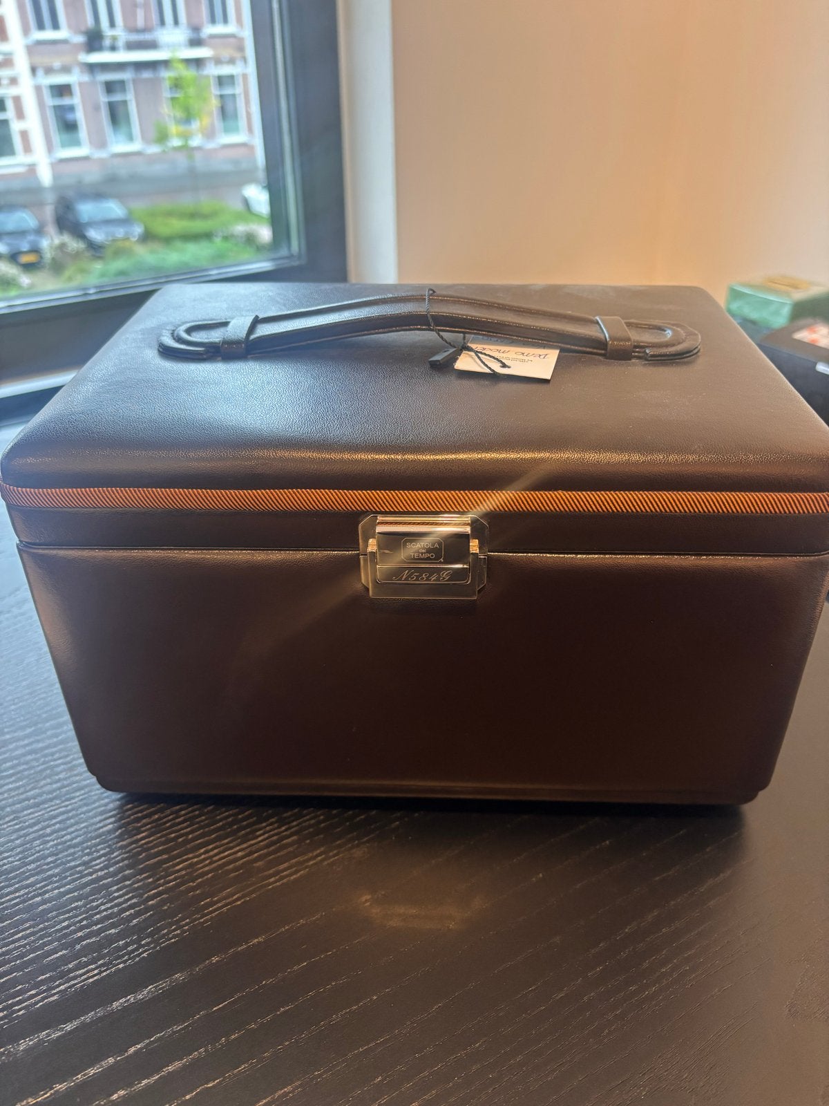 Luxe Scatola del Tempo horlogebox/juwelendoos N584G, Slot, Ophalen of Verzenden, Zo goed als nieuw, Minder dan 35 cm