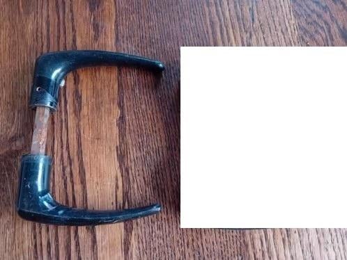 1 bakelieten deurklink deurkruk kleur zwart handvat deur, Antiek en Kunst, Ophalen of Verzenden