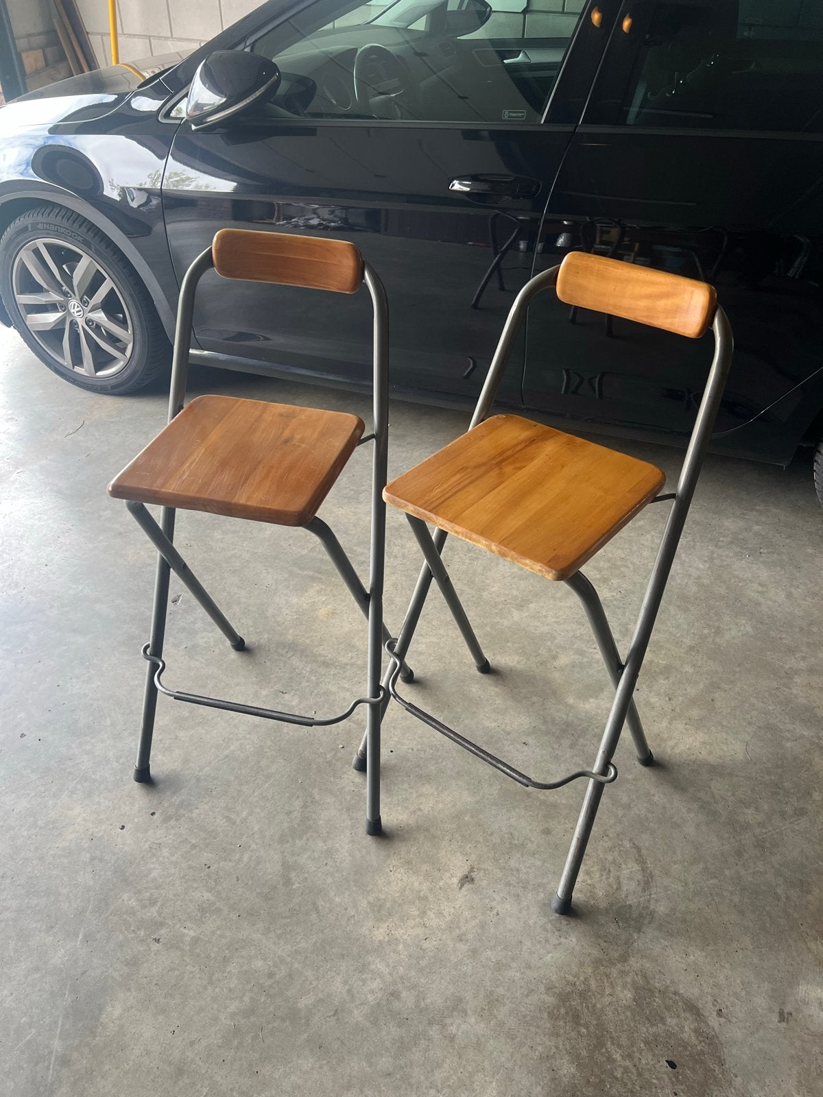 Handige inklapbare zitkrukken - 73 cm zithoogte, Ophalen, Gebruikt, Hout