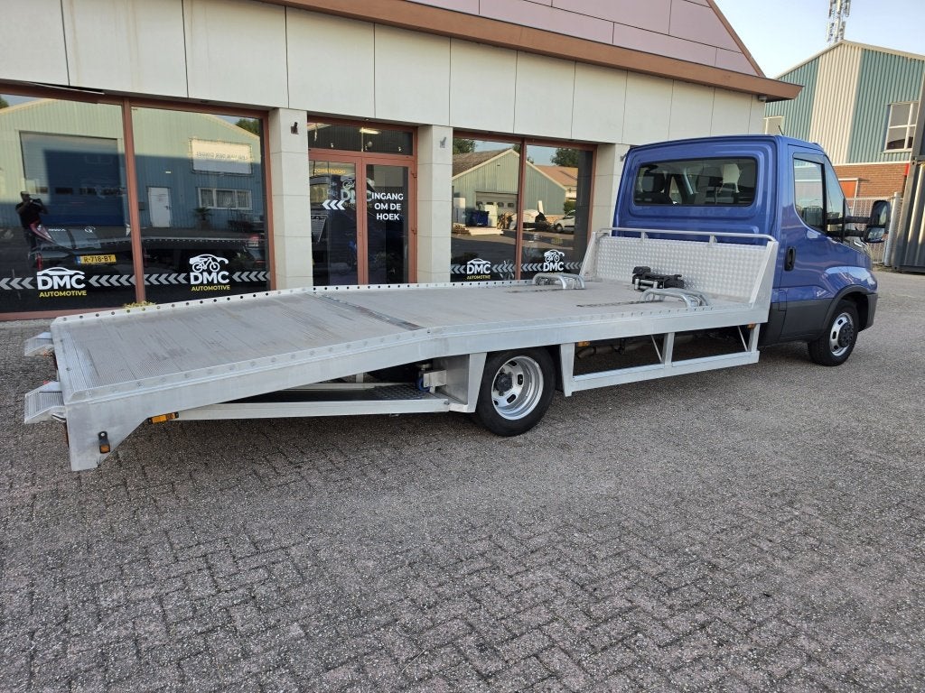 Iveco Daily 40C18 Tijhof Autotransporter Aluminium opbouw |, Gebruikt, Euro 6, 4 cilinders, Blauw