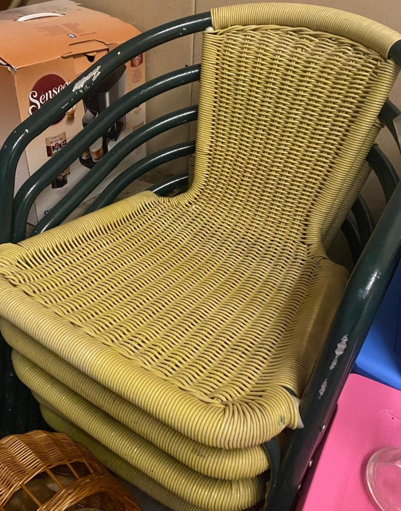 5 robuuste stoelen voor beurs, stand, terras, Ophalen, Terras, Gebruikt, Overige kleuren