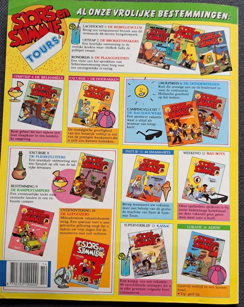 Sjors en Sjimmie Adios! Nr. 14 (1988), Eén stripboek, Ophalen of Verzenden, Gelezen