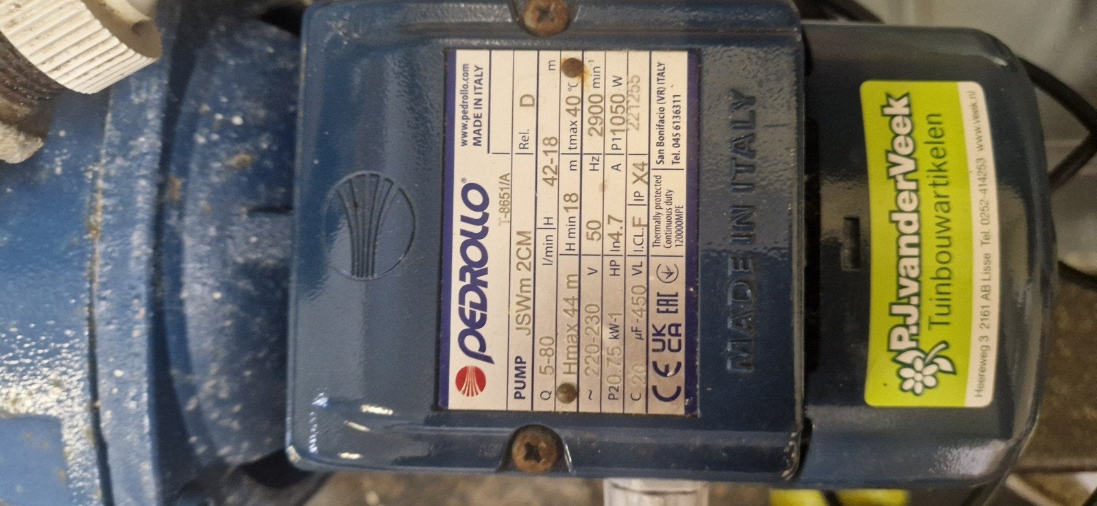 Pedrollo JSWm 2CM Hydrofoorpomp - Gebruikt, Ophalen, Beregeningspomp