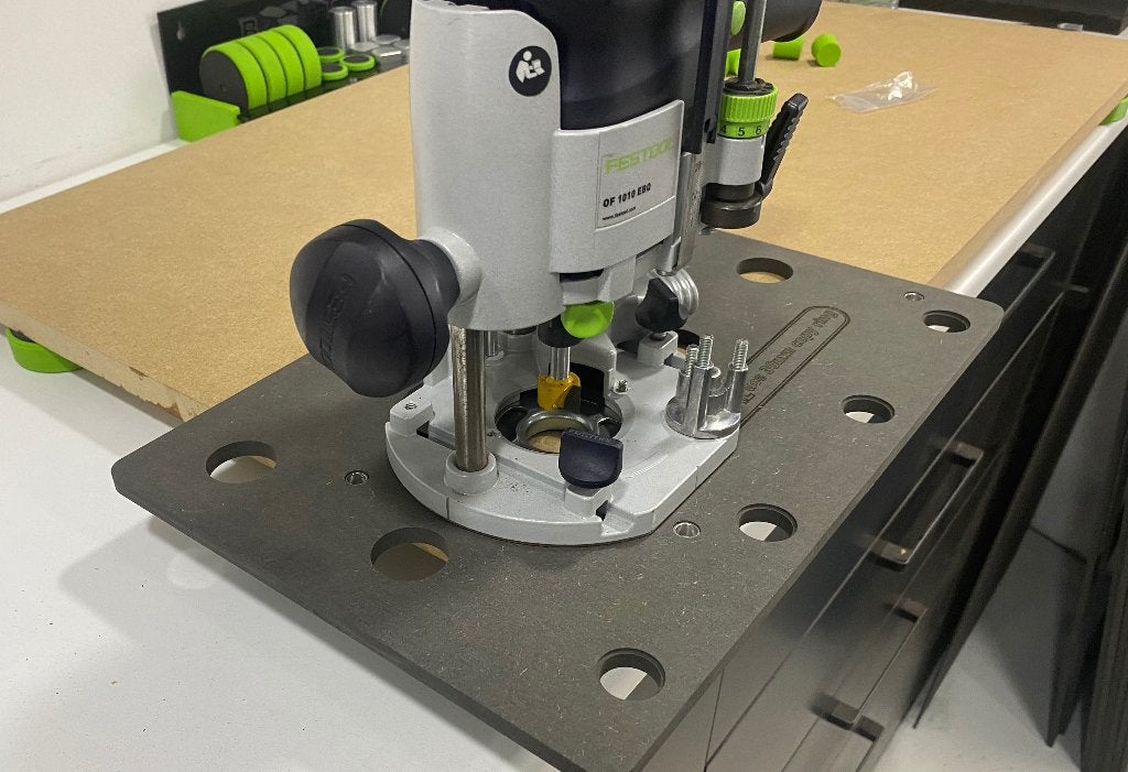 Mft gaten patroon freesmal, maak zelf je Festool mft blad, Nieuw, Ophalen of Verzenden, Www.scharniermallen.nl, Info@scharniermallen.nl