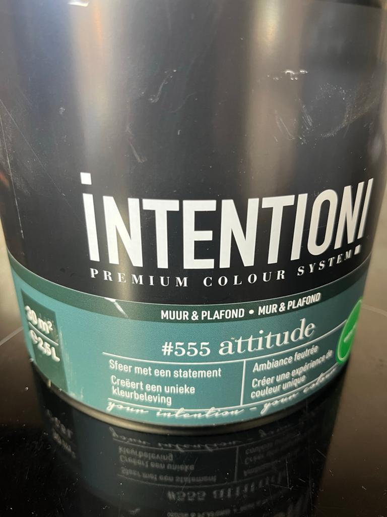 Muurverf Renaulac Intention #555 Attitude (2.5L), Ophalen of Verzenden, Minder dan 5 liter, Groen, Verf