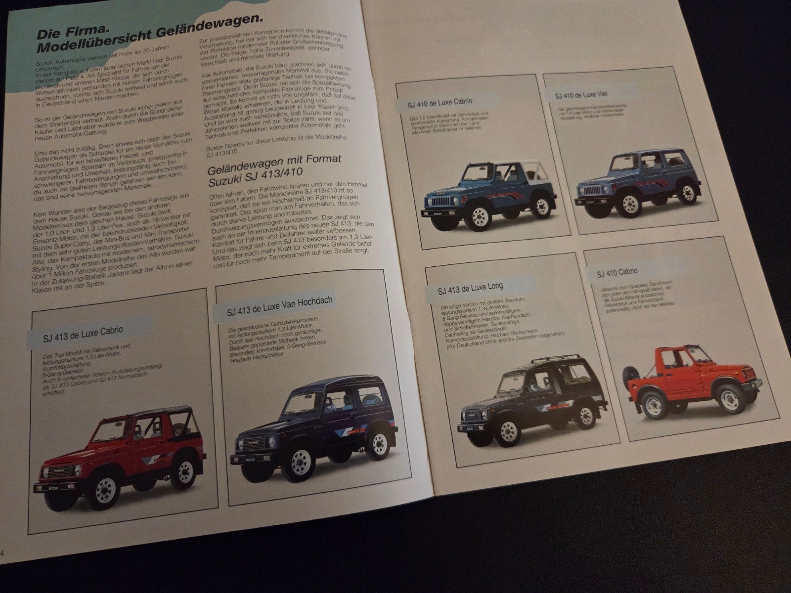 Brochure Suzuki SJ413/410, Ophalen of Verzenden, Zo goed als nieuw, Overige merken