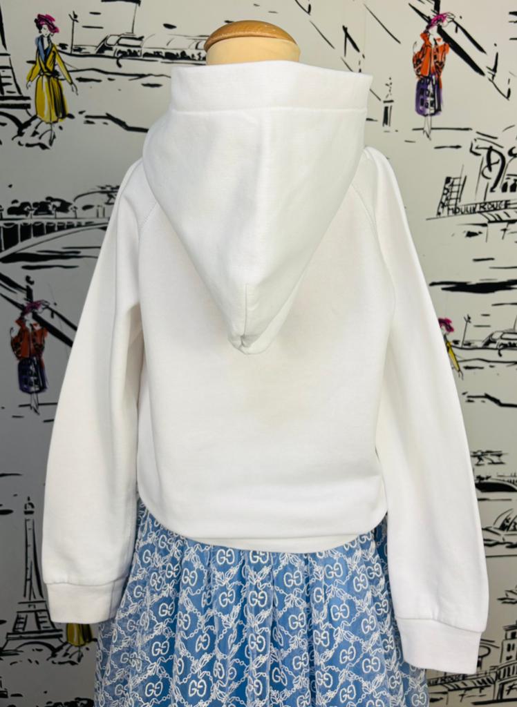 Ralph Lauren witte hoodie trui meisje maat 6, Trui of Vest, Zo goed als nieuw, Ralph Lauren, Verzenden