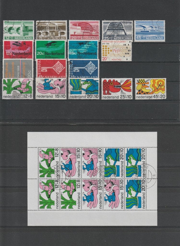 Nederland - jaargang 1968 gestempeld, compleet., Verzenden, Na 1940, Gestempeld