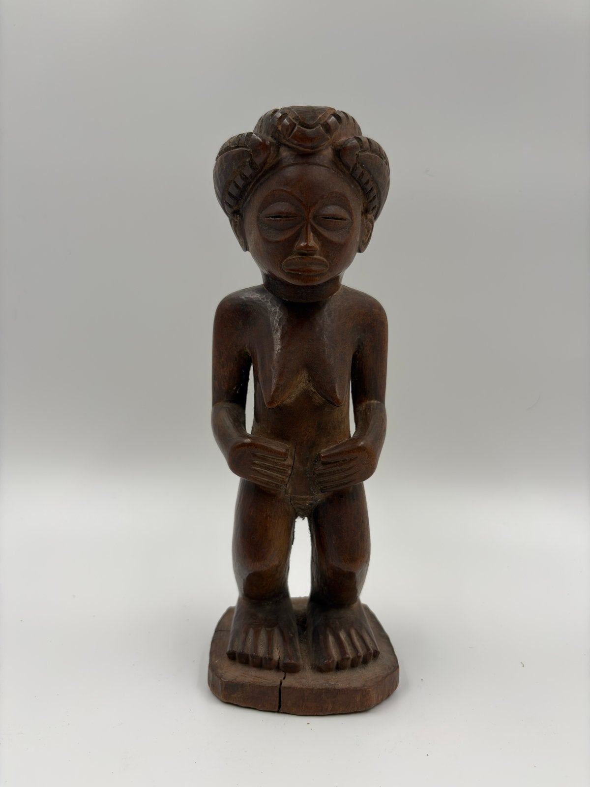 Lwena Ancestral Figure - Angola, Antiek en Kunst, Hout, Bruin, Afrika, Ophalen of Verzenden