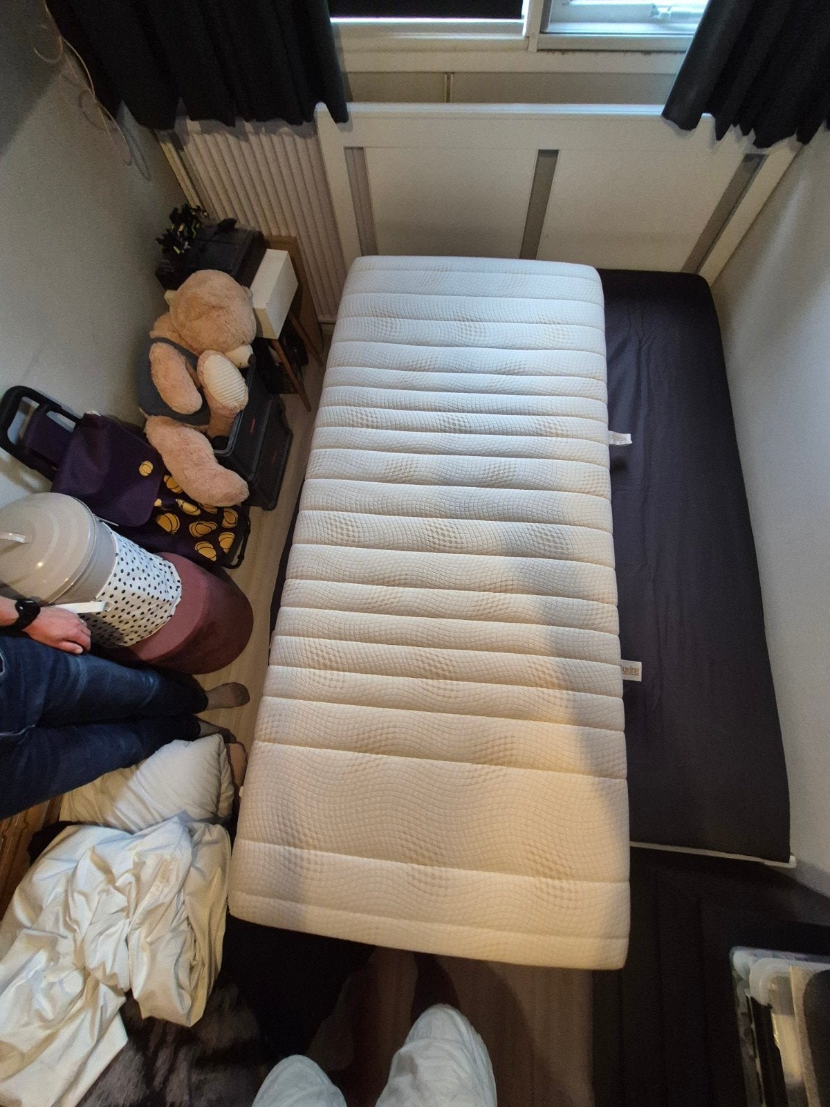 1 persoons auping matras, Ophalen, Gebruikt, 90 cm, Eenpersoons