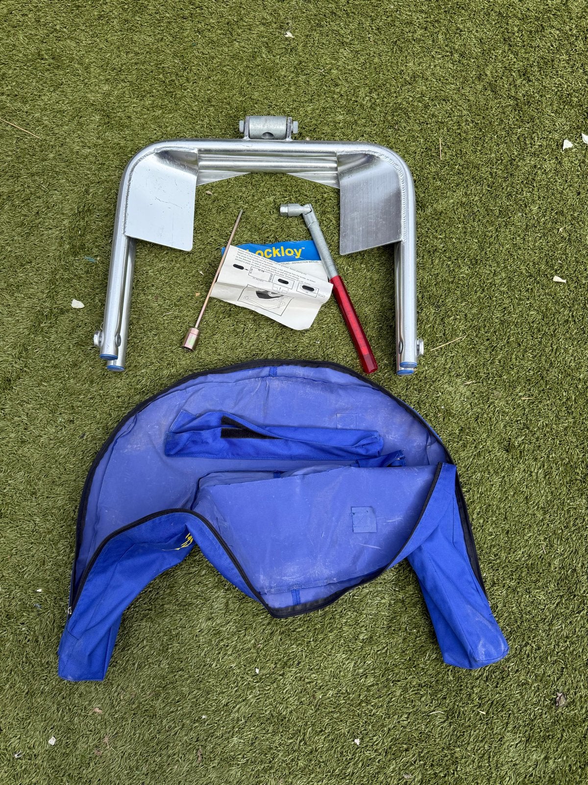 Lockloy aluminium caravanleveler met opbergtas, Ophalen of Verzenden, Zo goed als nieuw