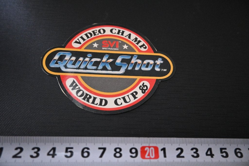sticker QUICK SHOT Video Champ World Cup 85 SVI spectravideo, Ophalen of Verzenden, Zo goed als nieuw