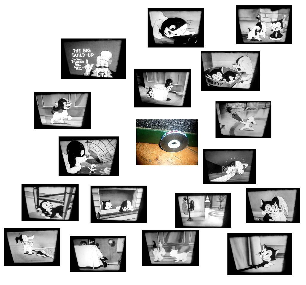 16mm film Cartoon Barkers Bill Big Build Up zw/w 6min vs -, Audio, Tv en Foto, Filmrollen, Ophalen of Verzenden, 16mm film