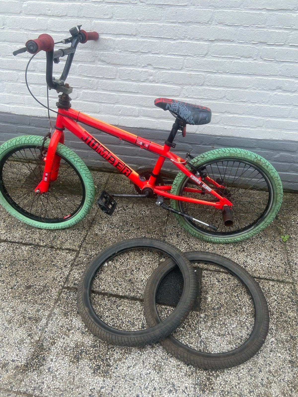 BMX Jumper met verkleuring en extra banden, Ophalen, Gebruikt, Staal, Velgrem
