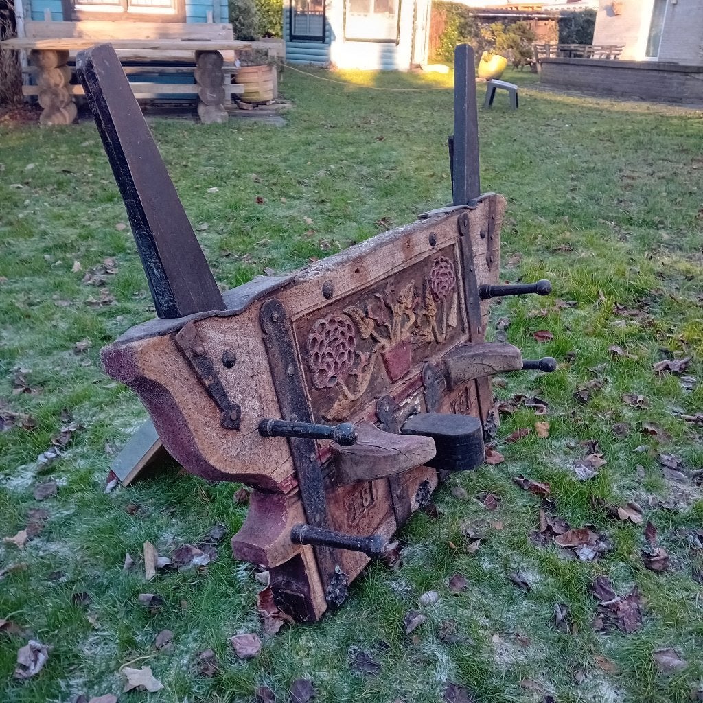 Antiek Jaar 1860 Bolderkar Paneel, Ophalen
