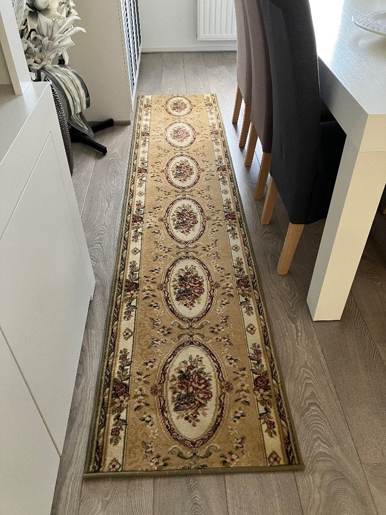 Retro tapijtloper/vloerkleed set, korte pool, Ophalen, Crème, 200 cm of meer, 50 tot 100 cm
