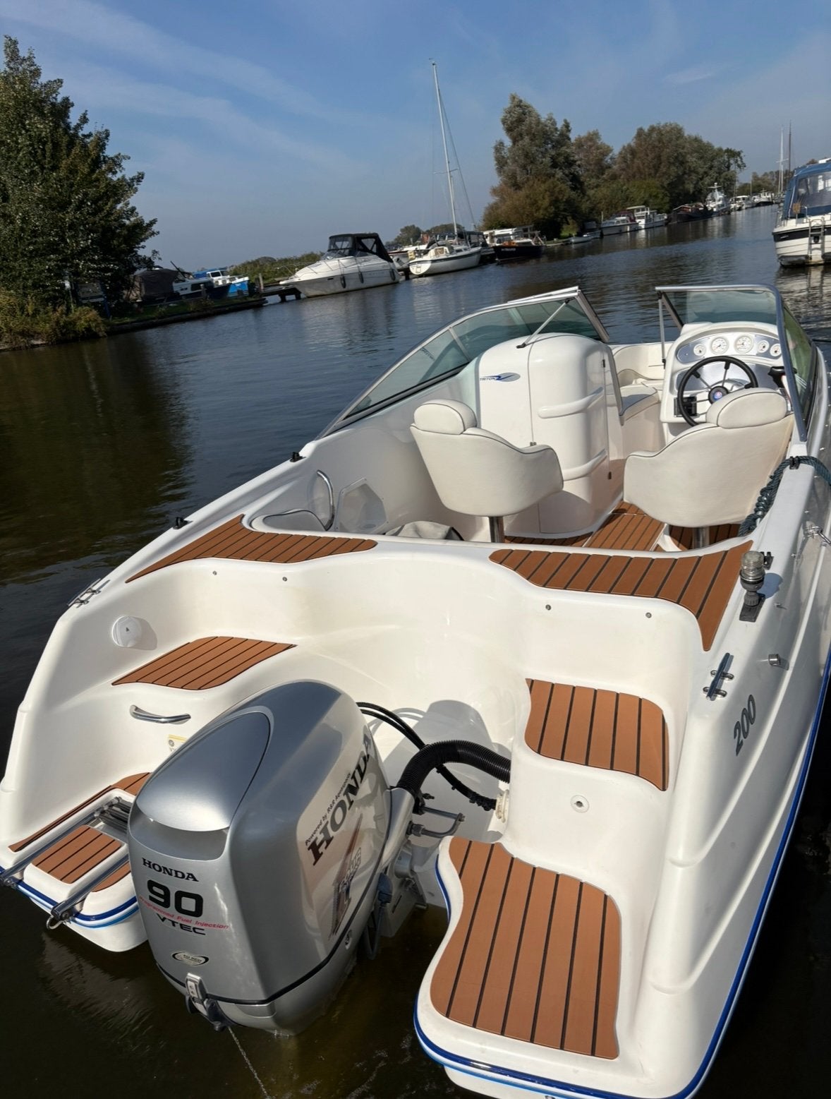 Triton Sea Hunt Dual Console Honda 90PK VTEC (350u) + Toilet, Overige merken, Met afstandsbediening, 2 m, 90 pk