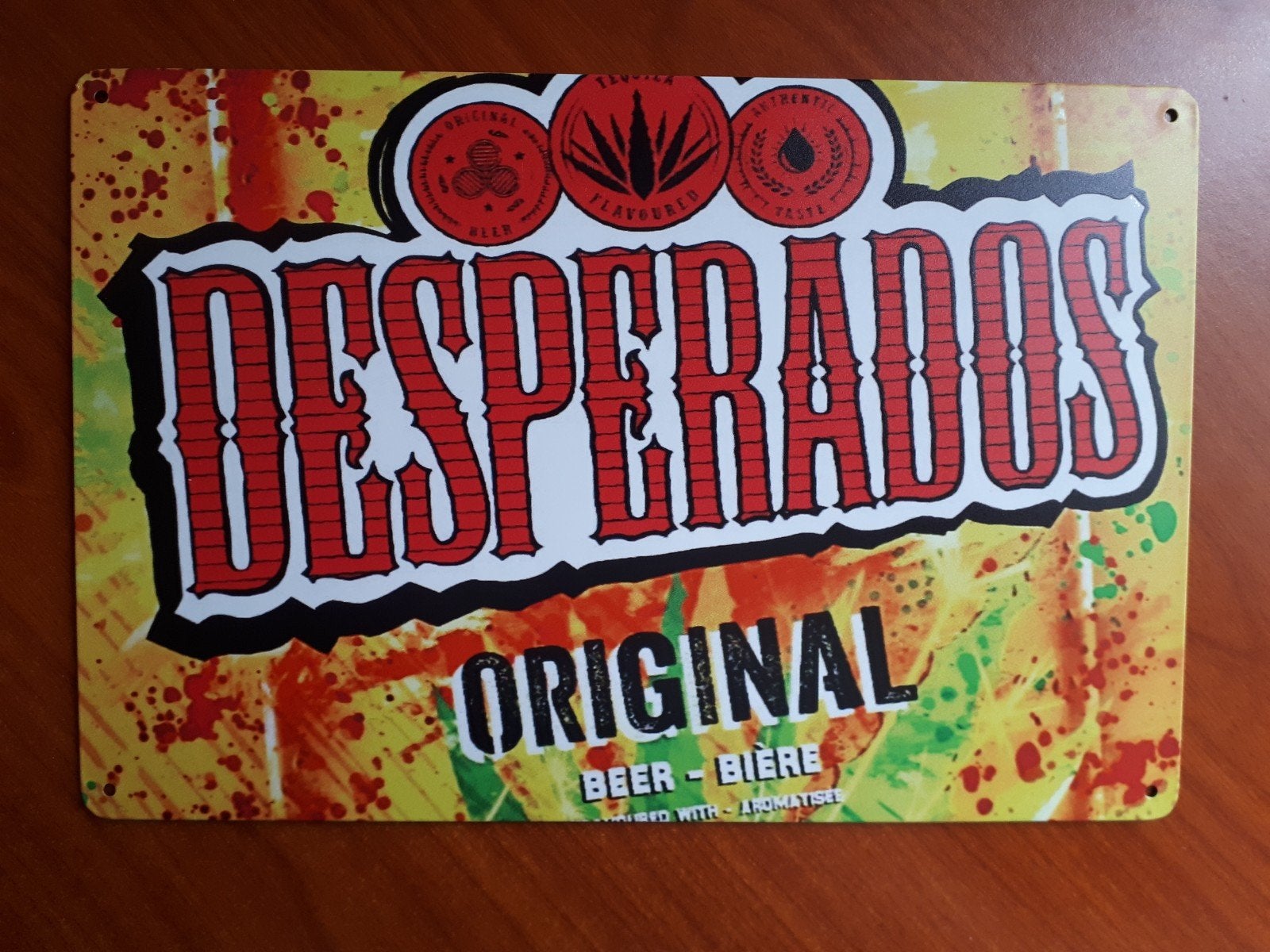 Desperados 20x30 cm Metalen Reclamebord, Verzamelen, Biermerken, Ophalen of Verzenden, Nieuw, Reclamebord, Plaat of Schild, Overige merken
