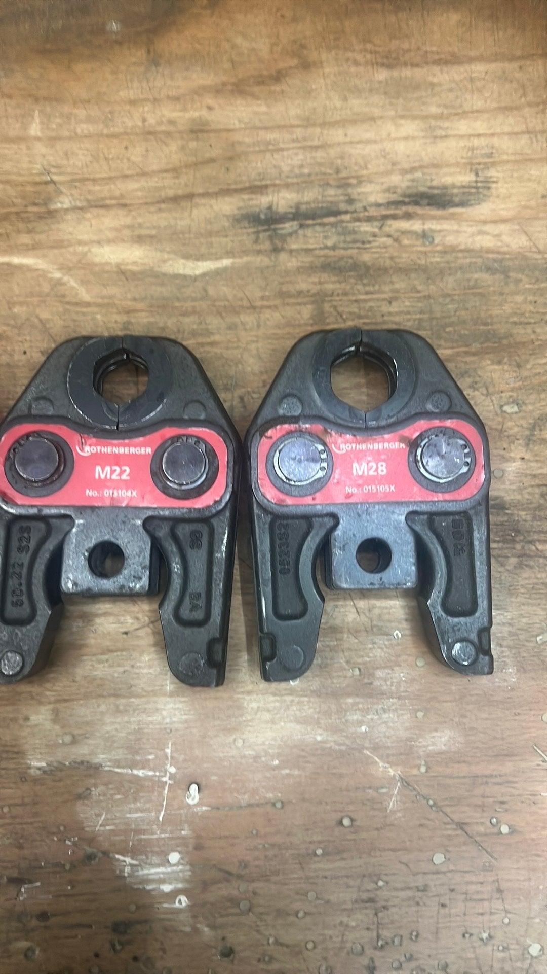 Persbekken Rothenberger M 15,22,28 mm set, Ophalen of Verzenden