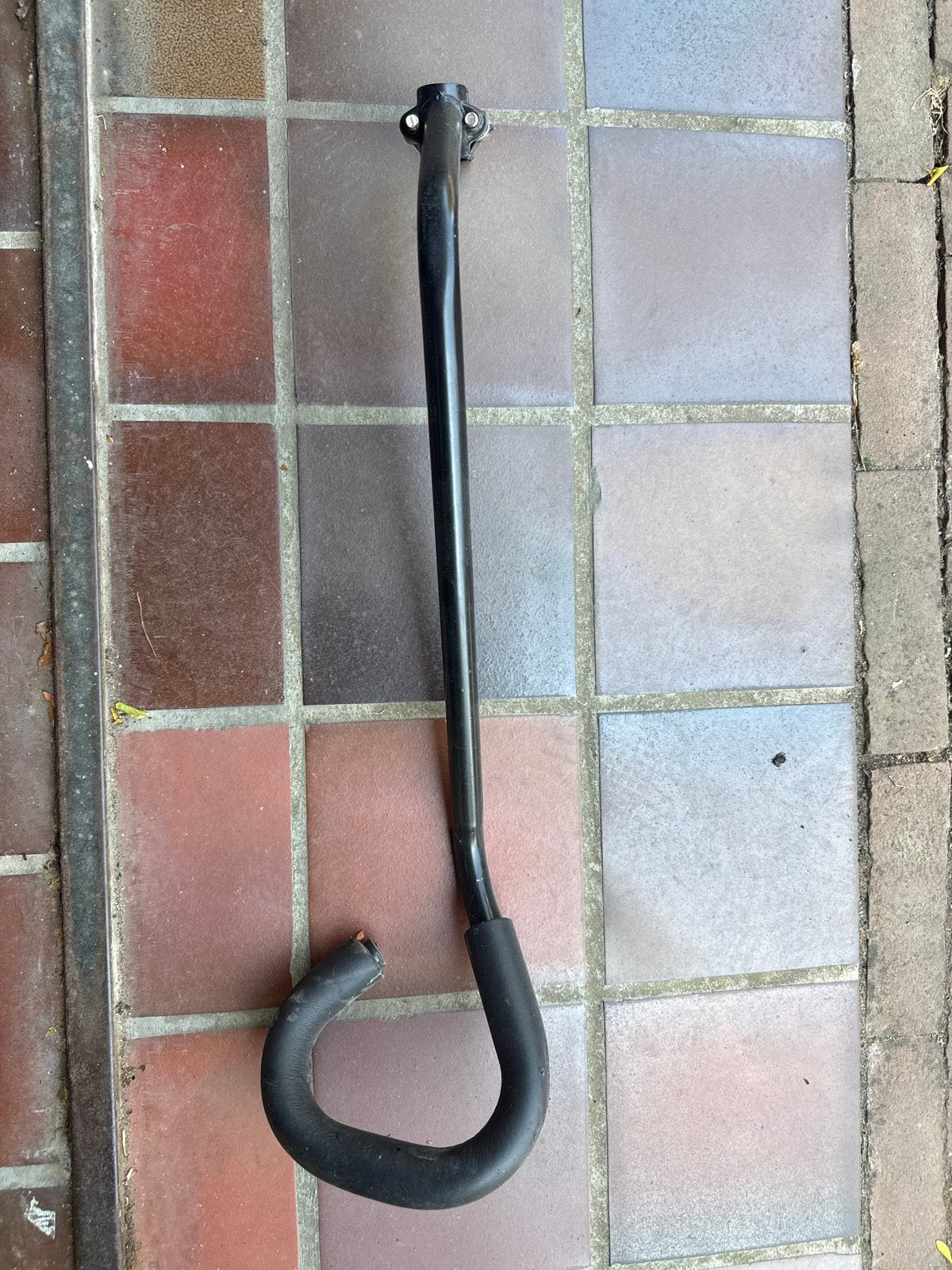 Duwstang zwart, Ophalen, Gebruikt, Stuur, Staal