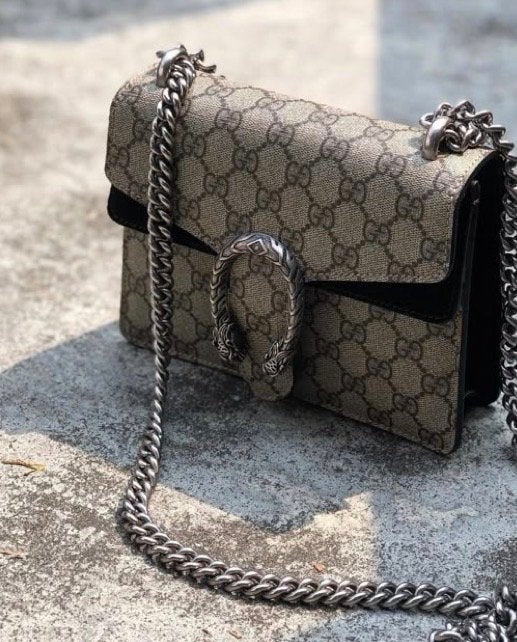 Gucci Dionysus GG Supreme Schoudertas, Ophalen of Verzenden, Zo goed als nieuw, Beige, Schoudertasje