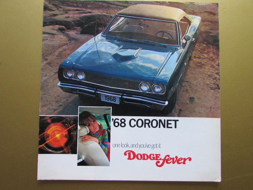 1968 Dodge Coronet prestige brochure, Engels, Ophalen of Verzenden, Zo goed als nieuw, Overige merken