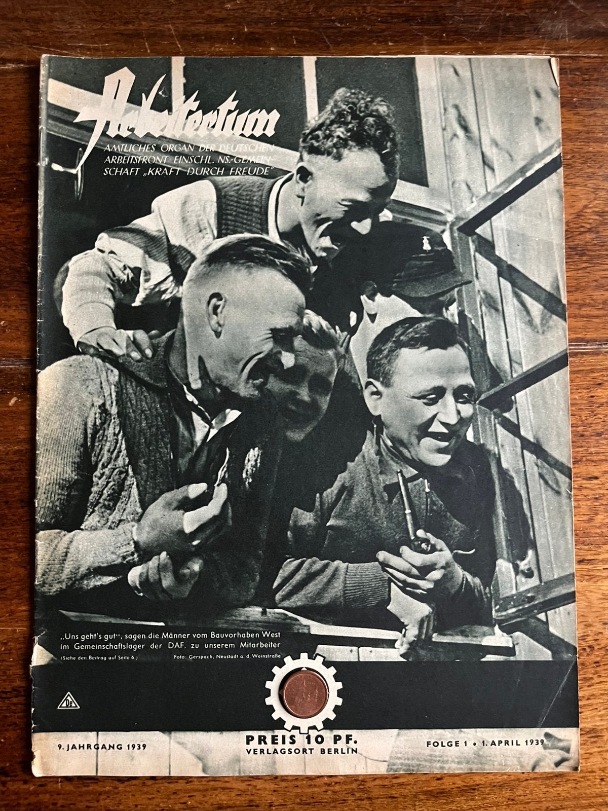 WO2 DUITS Tijdschrift DAF Arbeitertum 1939, Verzenden, Landmacht, Duitsland, Boek of Tijdschrift