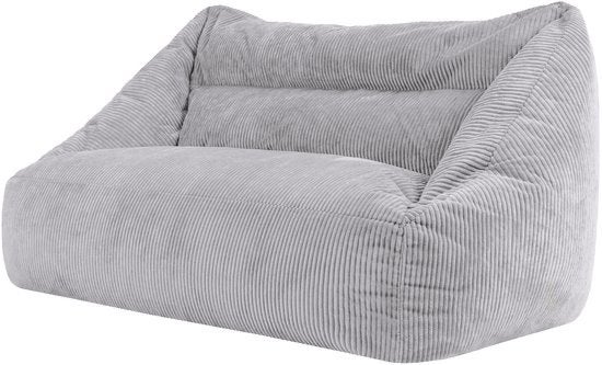 Grijze corduroy zitzakbank - moet nog gevuld worden, Huis en Inrichting, Ophalen, 150 tot 200 cm, 75 tot 100 cm, Rechte bank