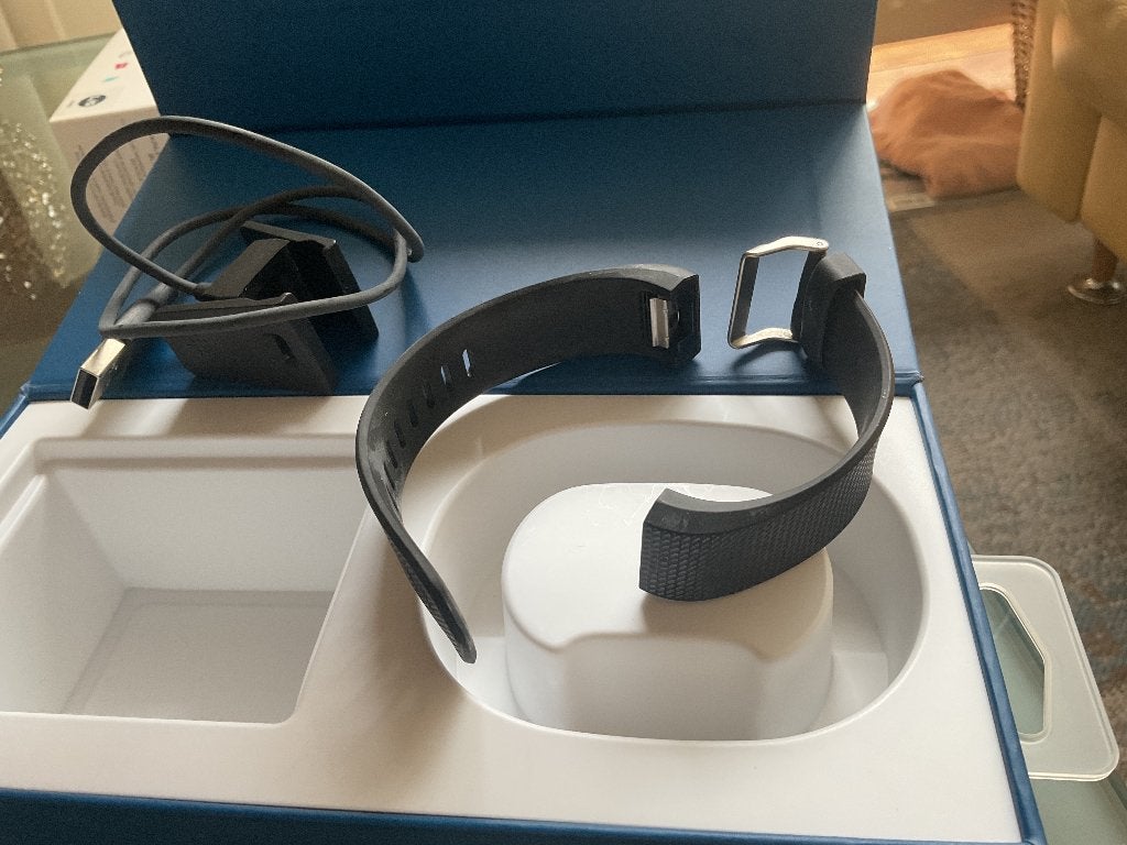 Fitbit charge 2, lader + bandjes, Zwart, Nieuw, Ophalen of Verzenden, Fitbit