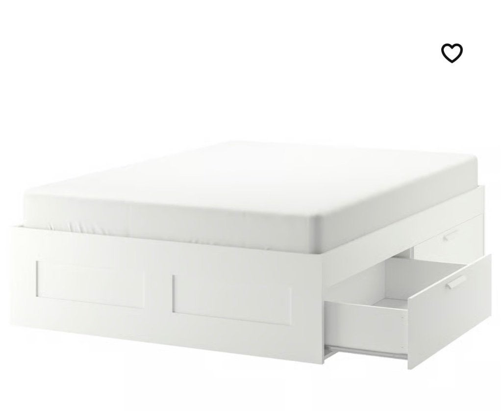 Bed frame 160x200, Wit, Tweepersoons, Ophalen of Verzenden, Zo goed als nieuw