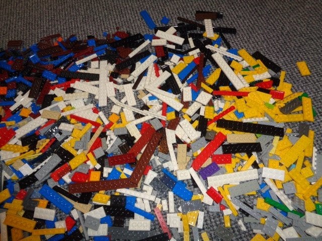 Partij X44=1,7 Kilo Lego plaatjes gemengd, Kinderen en Baby's, Speelgoed | Duplo en Lego, Lego, Lego, Gebruikt, Lego