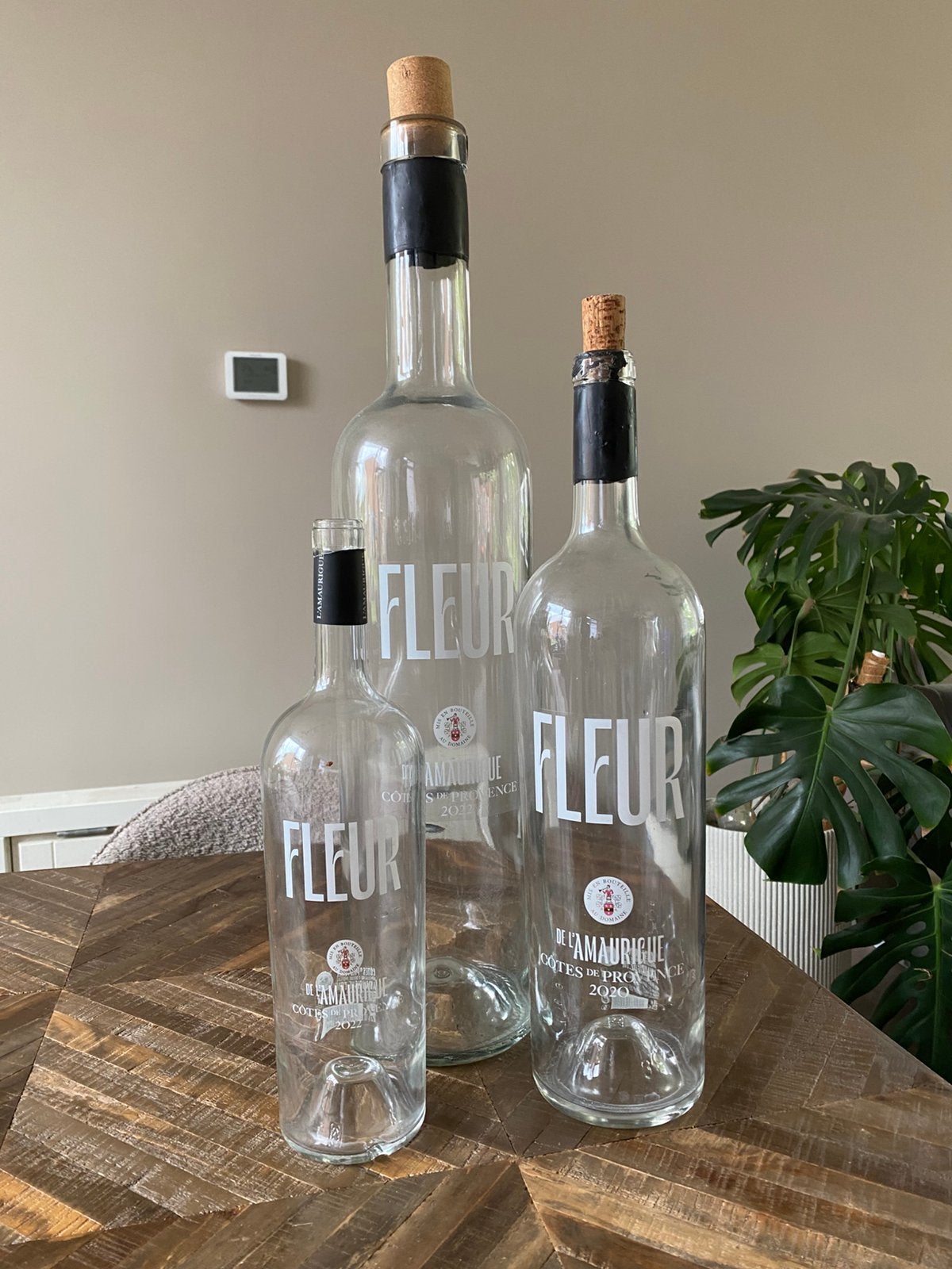 3 grote wijnflessen, Ophalen, Gebruikt, Glas, Minder dan 5 flessen