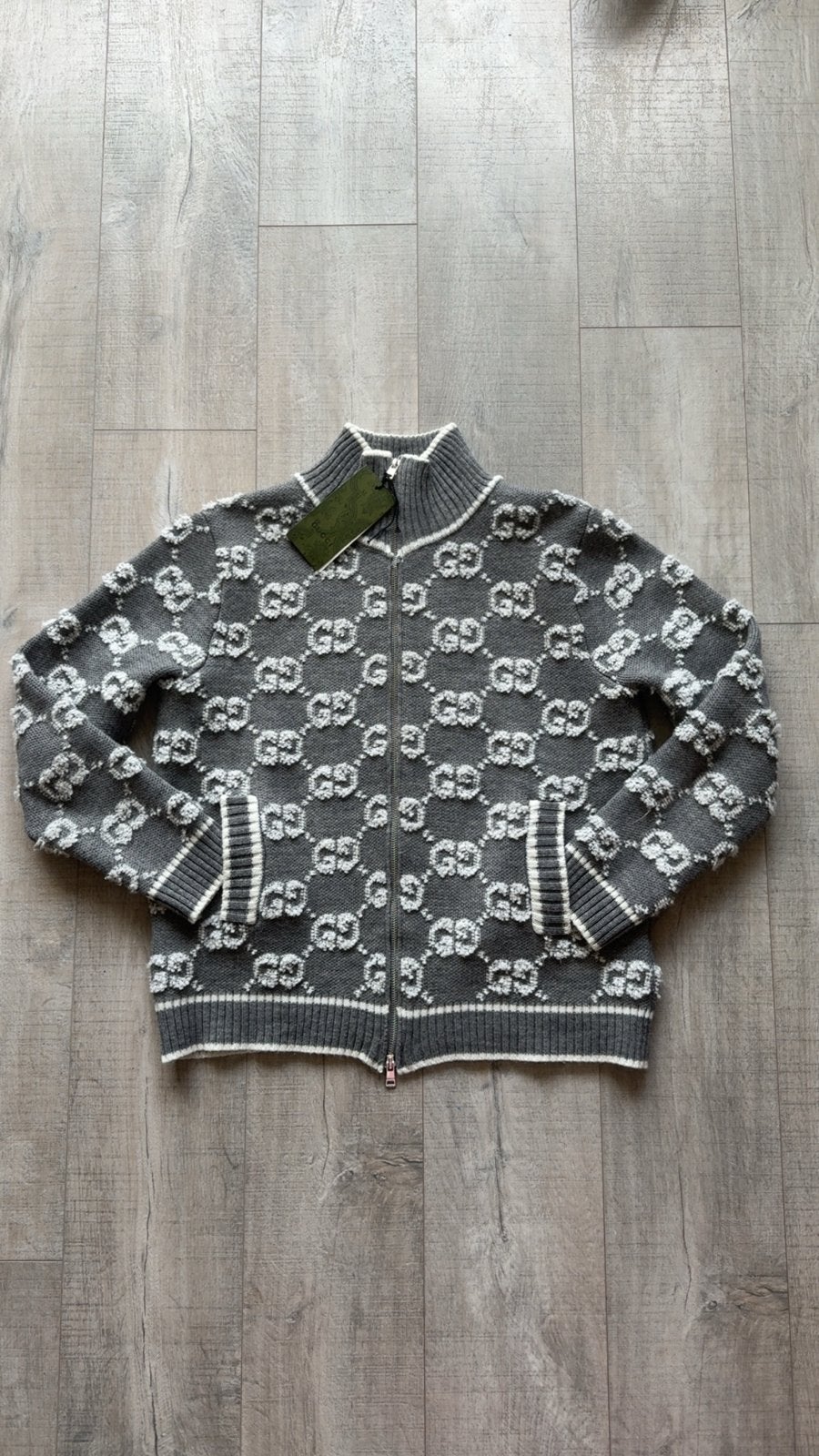 Gucci Vest/Cardigan Maat M Nieuw Met Prijskaartje, Verzenden, Nieuw, Maat 48/50 (M), Grijs