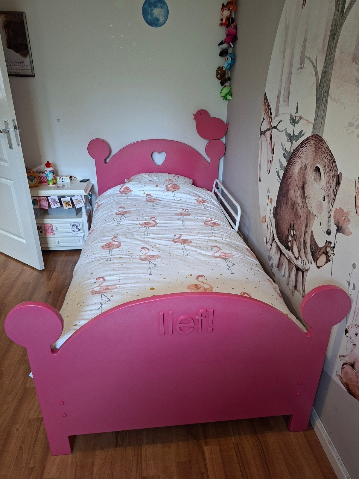 Kinderbed Lief Lifestyle roze, Ophalen, Gebruikt, 100 cm of meer, Lattenbodem