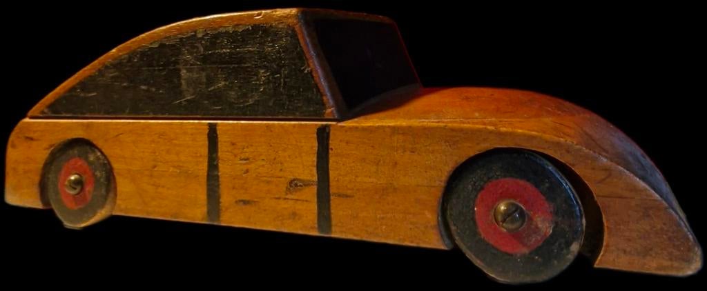 Vintage houten Ado auto - Speelgoed, Ophalen of Verzenden, Gebruikt, Overige typen