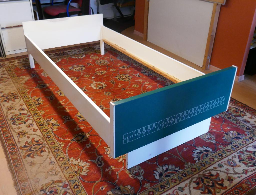 Retro bed, Ophalen, Eenpersoons, 200 cm, Retro