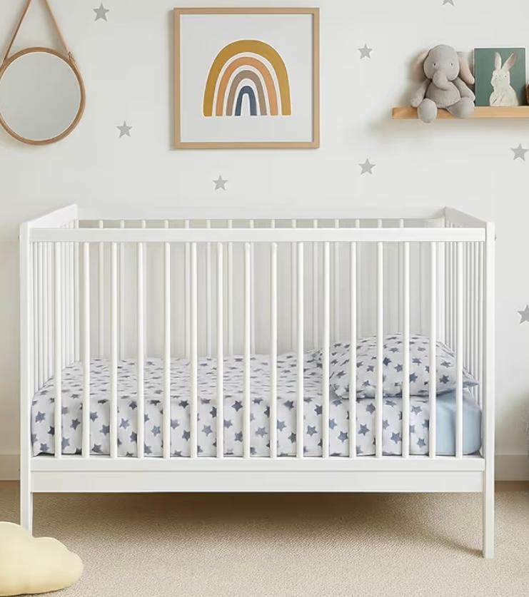 Babybed Julia Amazon 100x60 - Wit Ledikant, Kinderen en Baby's, Babywiegjes en Ledikanten, Gebruikt, Ledikant, Ophalen of Verzenden
