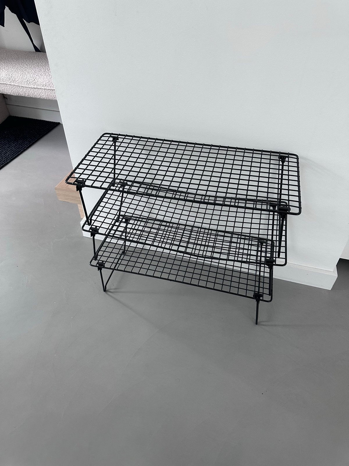 Ikea schoenrek - Zwart metaal, 2 lagen, Ophalen of Verzenden, Zo goed als nieuw