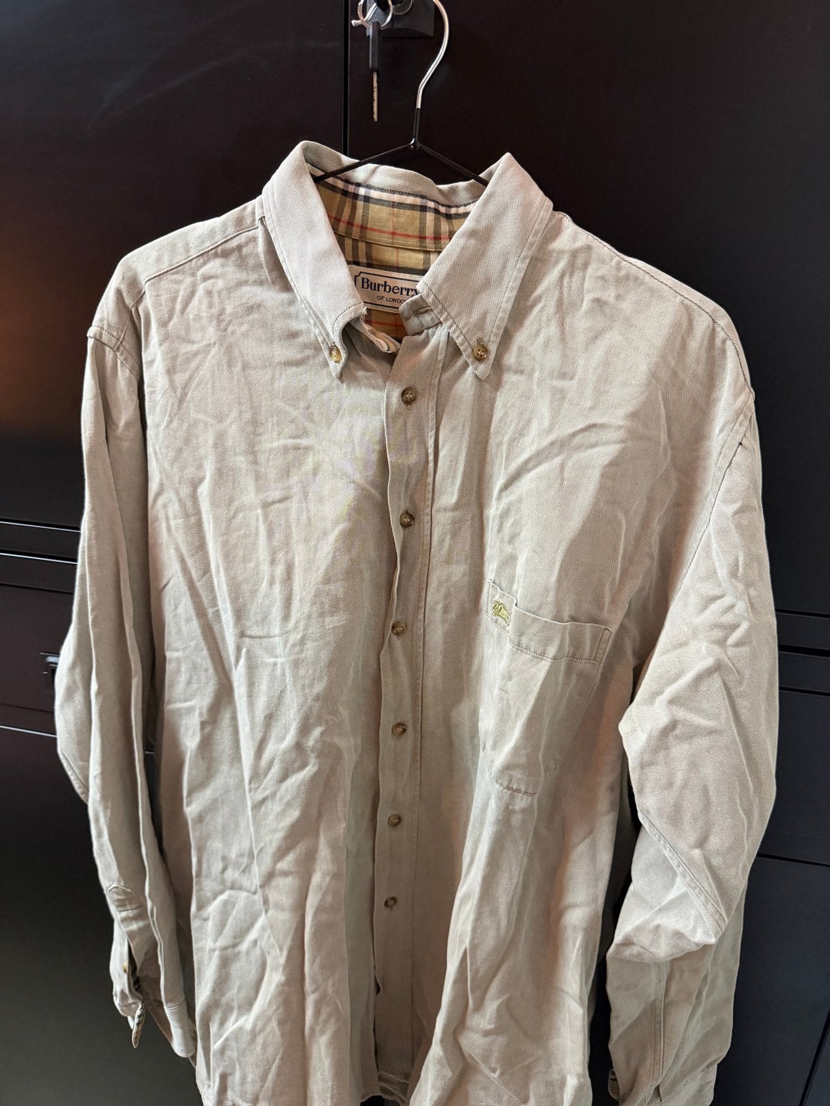 Burberrys of London overhemd - Beige - Maat 41-16, Kleding | Heren, Ophalen of Verzenden, Gedragen, Beige, Halswijdte 41/42 (L)