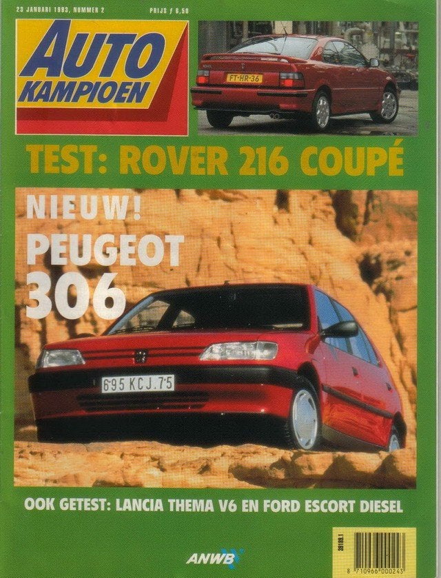 Autokampioen 2 1993 : Rover 216 Coupe - Lancia Thema - Ford, Boeken, Auto's | Folders en Tijdschriften, Ophalen of Verzenden, Gelezen