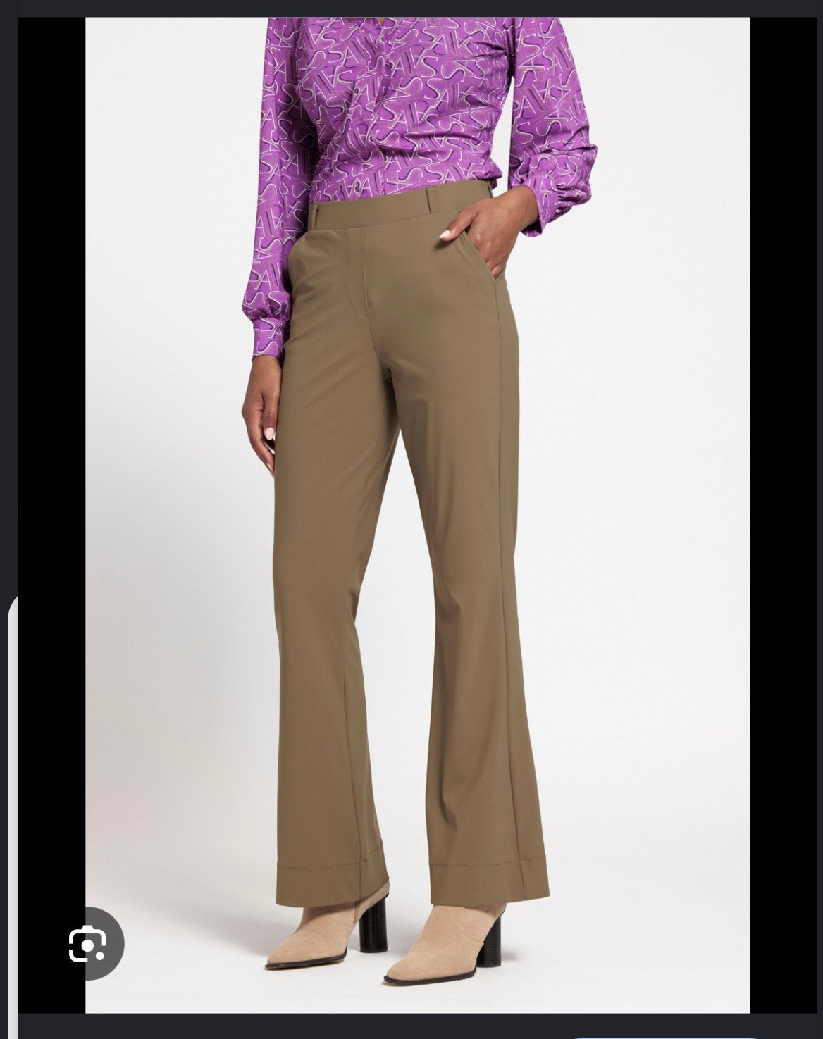 Studio Anneloes flair bonded broek earth travelstof mt L, Maat 42/44 (L), Ophalen of Verzenden, Zo goed als nieuw, Lang
