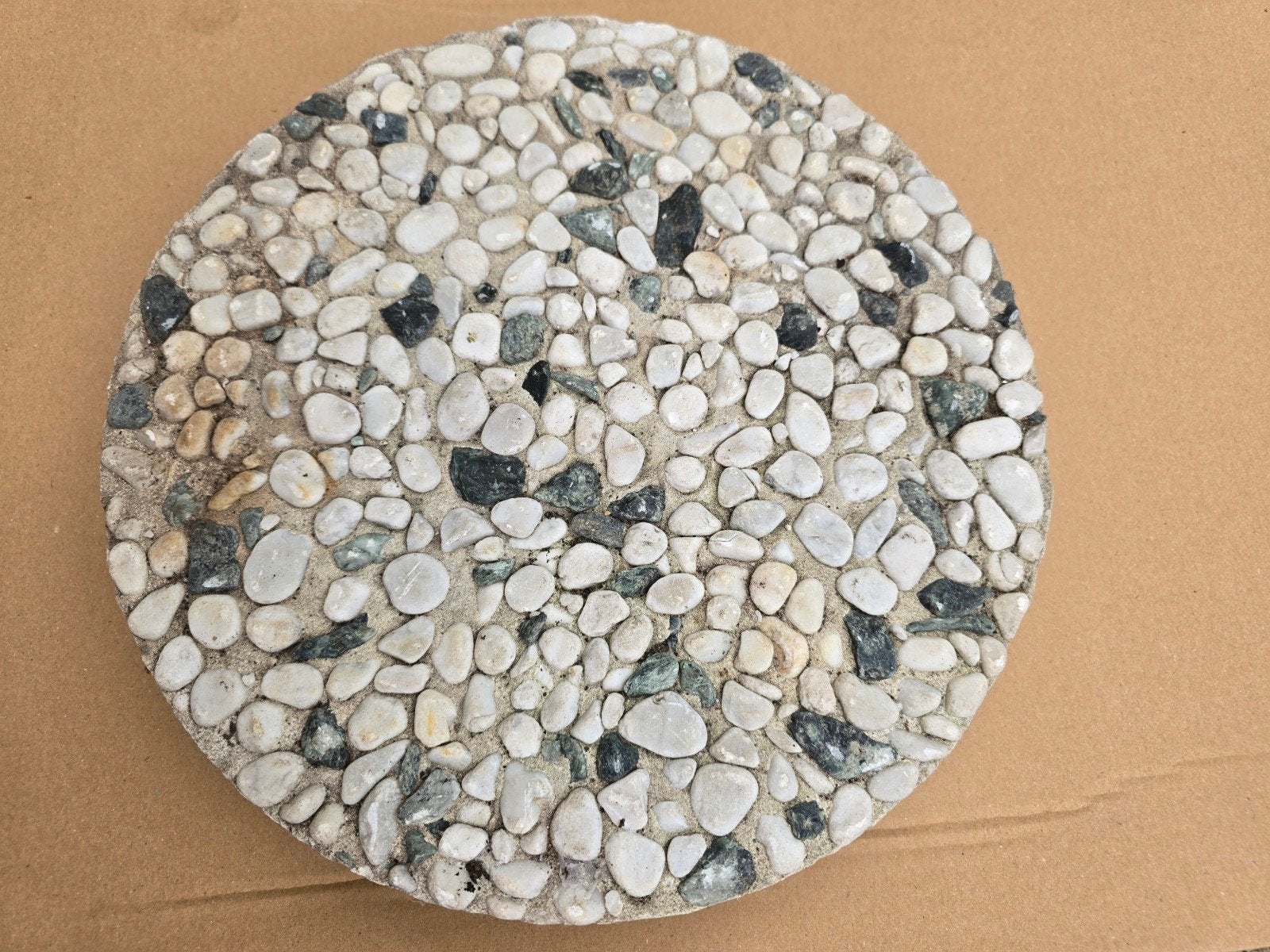 12 stuks ronde stapstenen / grindtegels (30 cm breed), Ophalen, Gebruikt