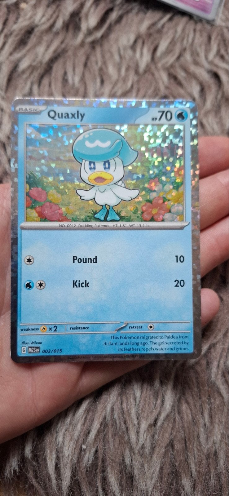 Quaxly 003/015 McDonald's Match Battle 2023, Ophalen of Verzenden, Zo goed als nieuw, Losse kaart, Foil