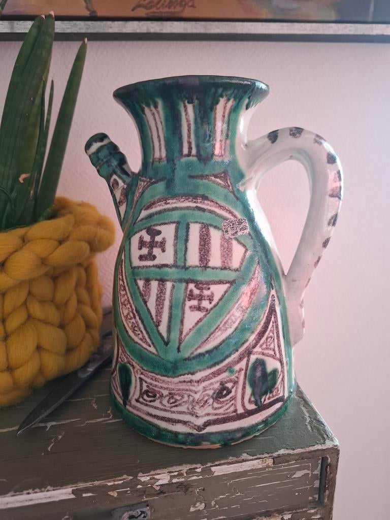 vintage keramische kan van Domingo Punter, Antiek en Kunst, Ophalen of Verzenden