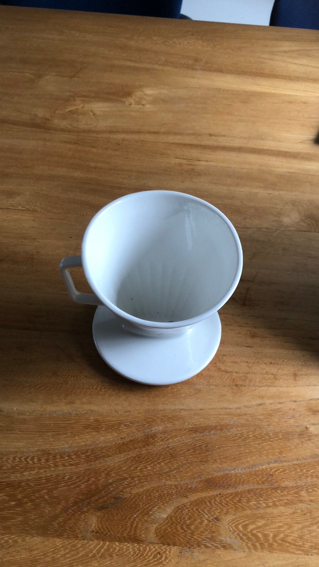 Porselein koffie filter, Ophalen of Verzenden, Zo goed als nieuw, Overige materialen, Met handgreep