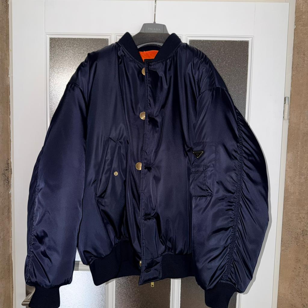 Prada Bomberjacket Xxl, Kleding | Heren, Ophalen of Verzenden, Zo goed als nieuw, Overige maten, Blauw