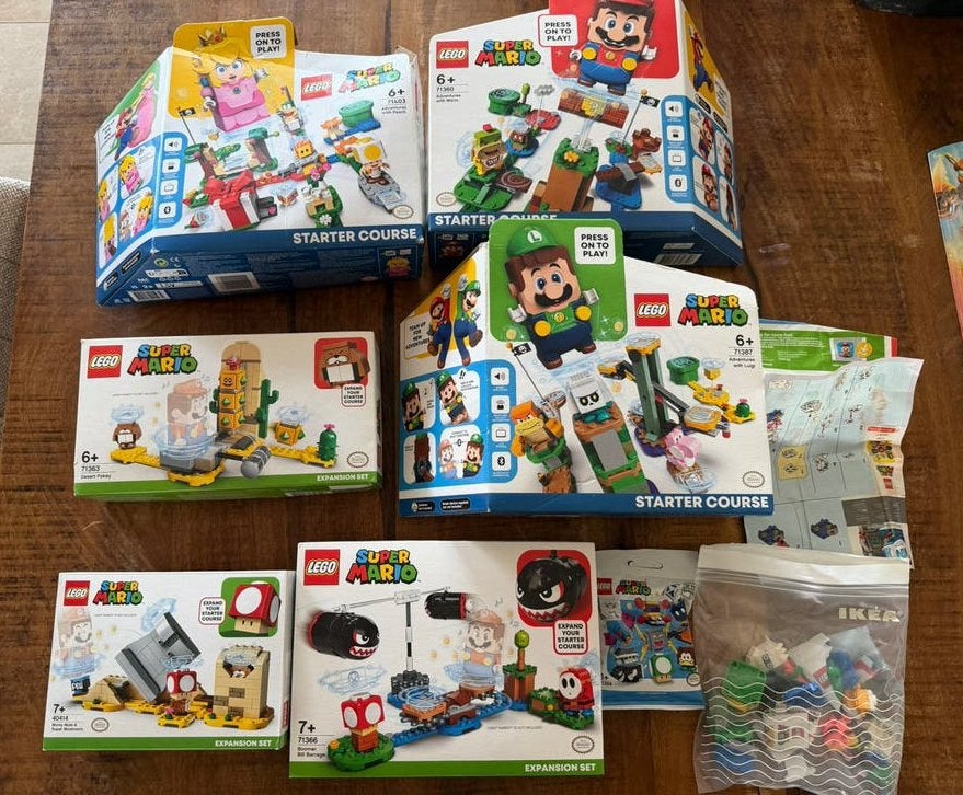 Mario lego nieuw en gebruikt 6 dozen , zakje en los, Ophalen of Verzenden, Zo goed als nieuw
