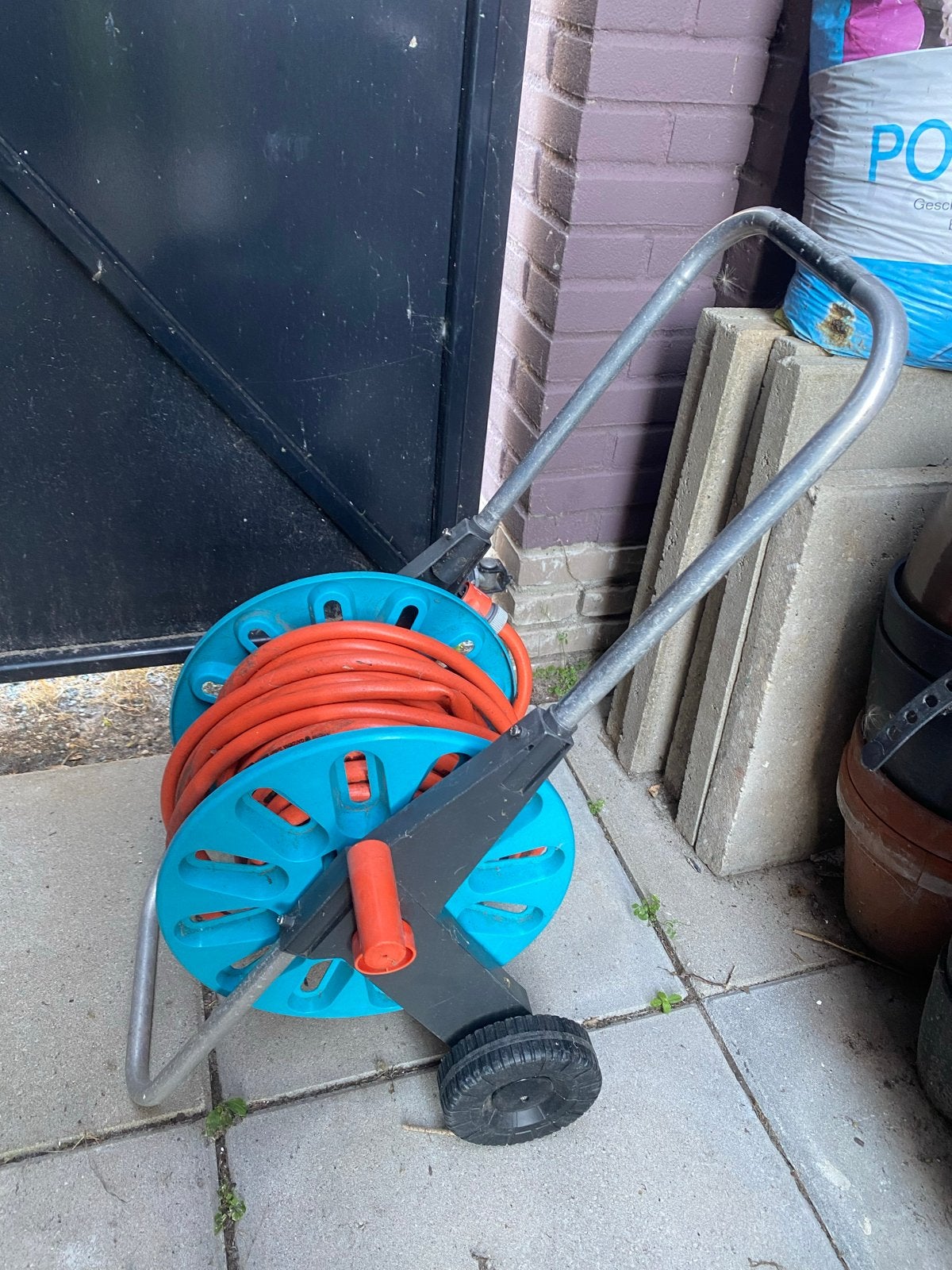 Gardena Slangwagen met Haspel en Slang, Tuin en Terras, Ophalen, Gebruikt, Tuinslanghaspel
