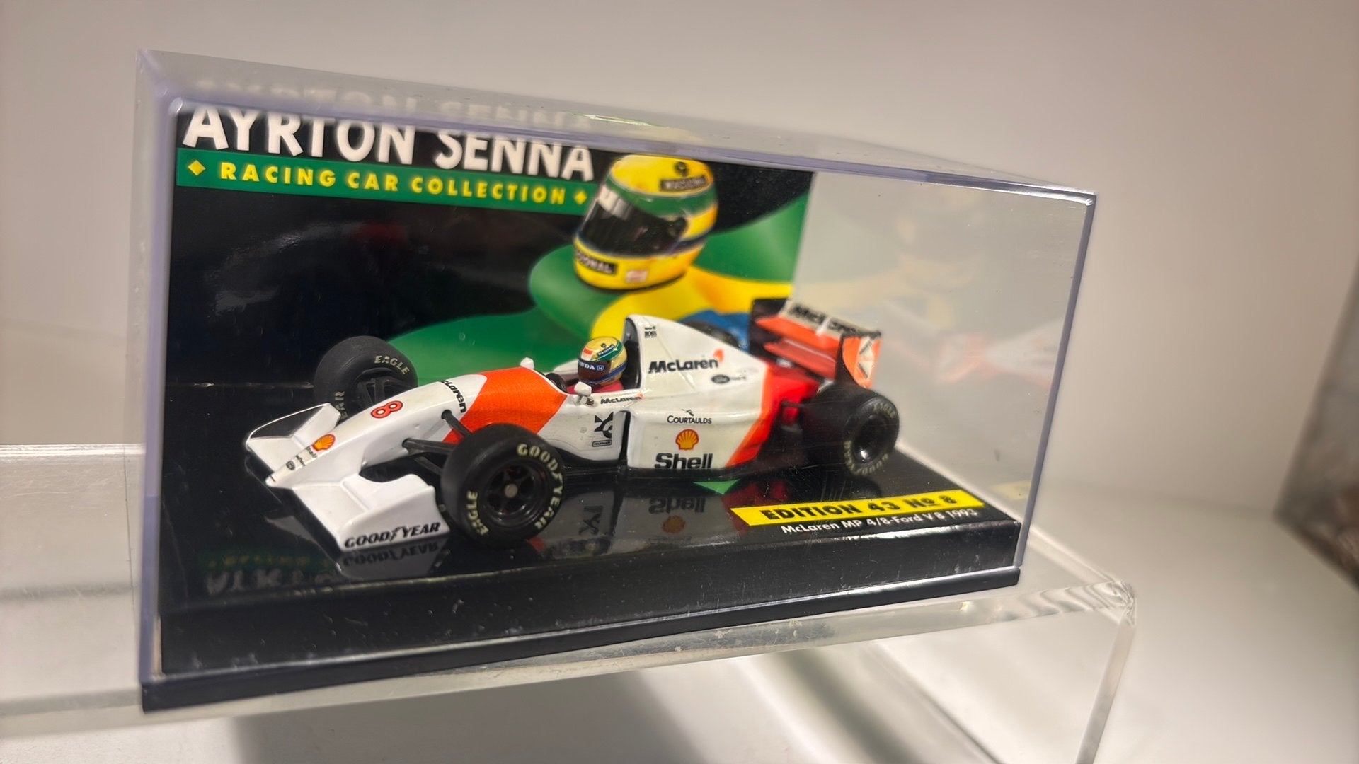 F1 McLaren mp4/8 ford v8 senna 1993 minichamps 1.43, Auto, Ophalen of Verzenden, MiniChamps, A