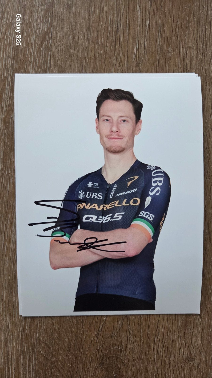 15x20cm foto originele handtekening Sam Bennett Pinarello, Verzamelen, Ophalen of Verzenden, Nieuw, Buitenlandse clubs, Spelerskaart